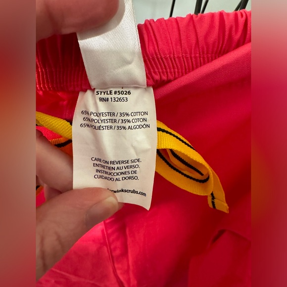 WonderWink Origins Women's Drawstring Flare Leg Scrub Pants-5026 5x 5XL Hot Pink - Picture 7 of 10